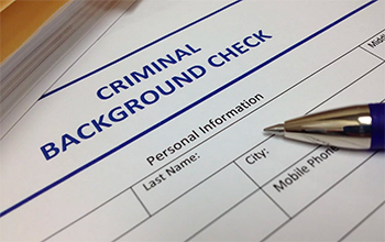 A criminal background check form